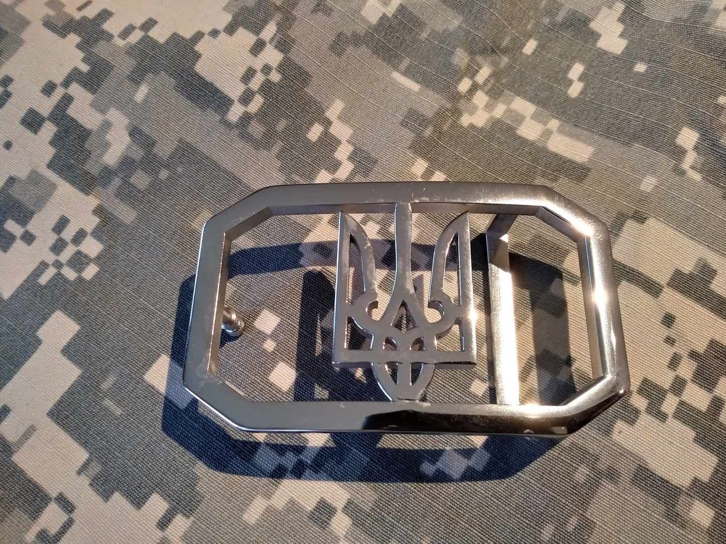 Military Belt Buckle Ukraine Trizub Stainless steel