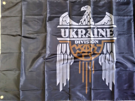Ukraine Division Eagle Flag Banner Black Sun