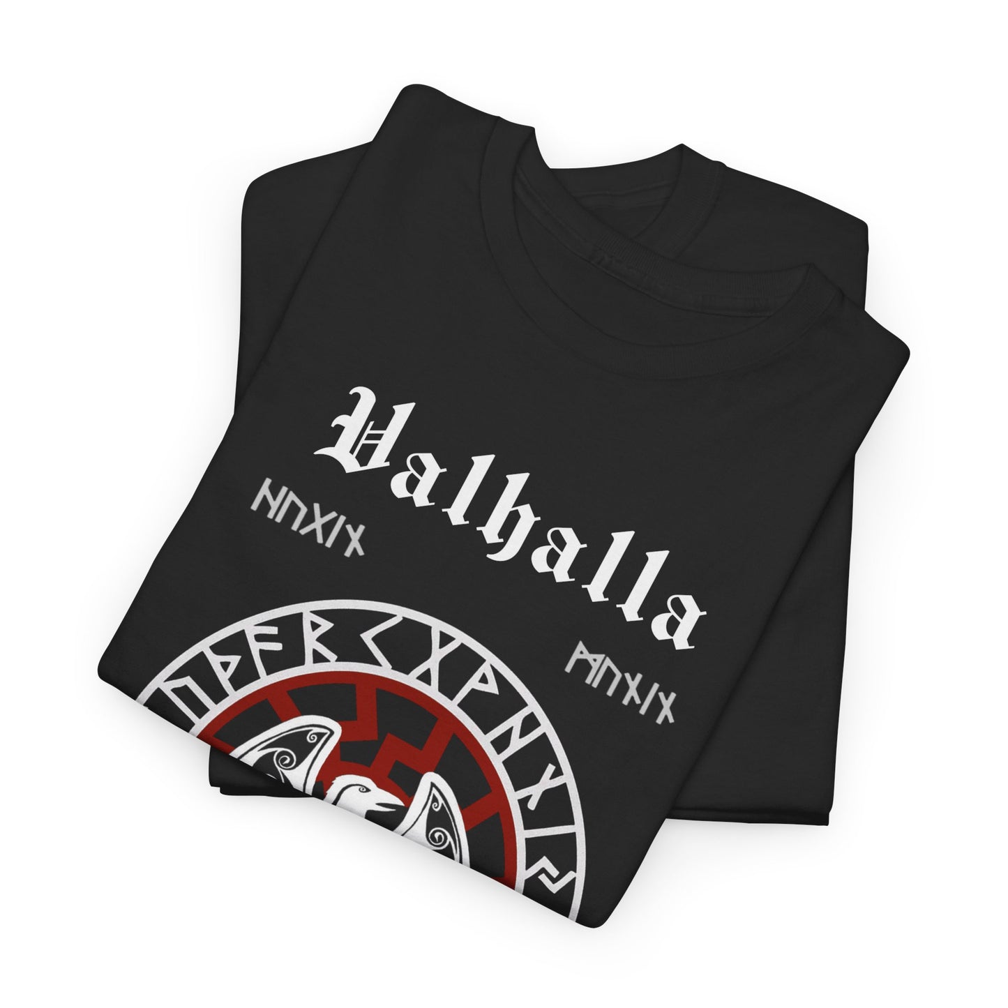 Valhalla Division Odin Raven, Viking Unisex Heavy Cotton Tee