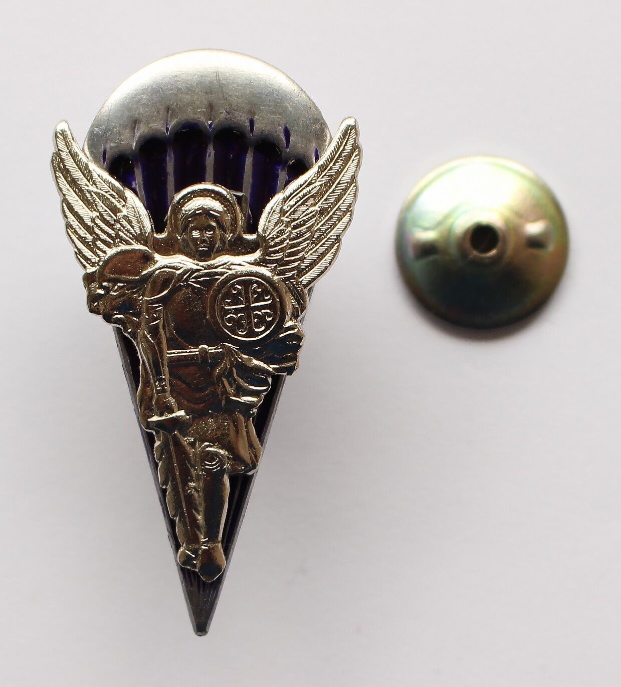 UKRAINIAN ARMY BADGE Paratroopers Airborne Troops Medal Skydiver Archangel Michael VDV Gold Silver