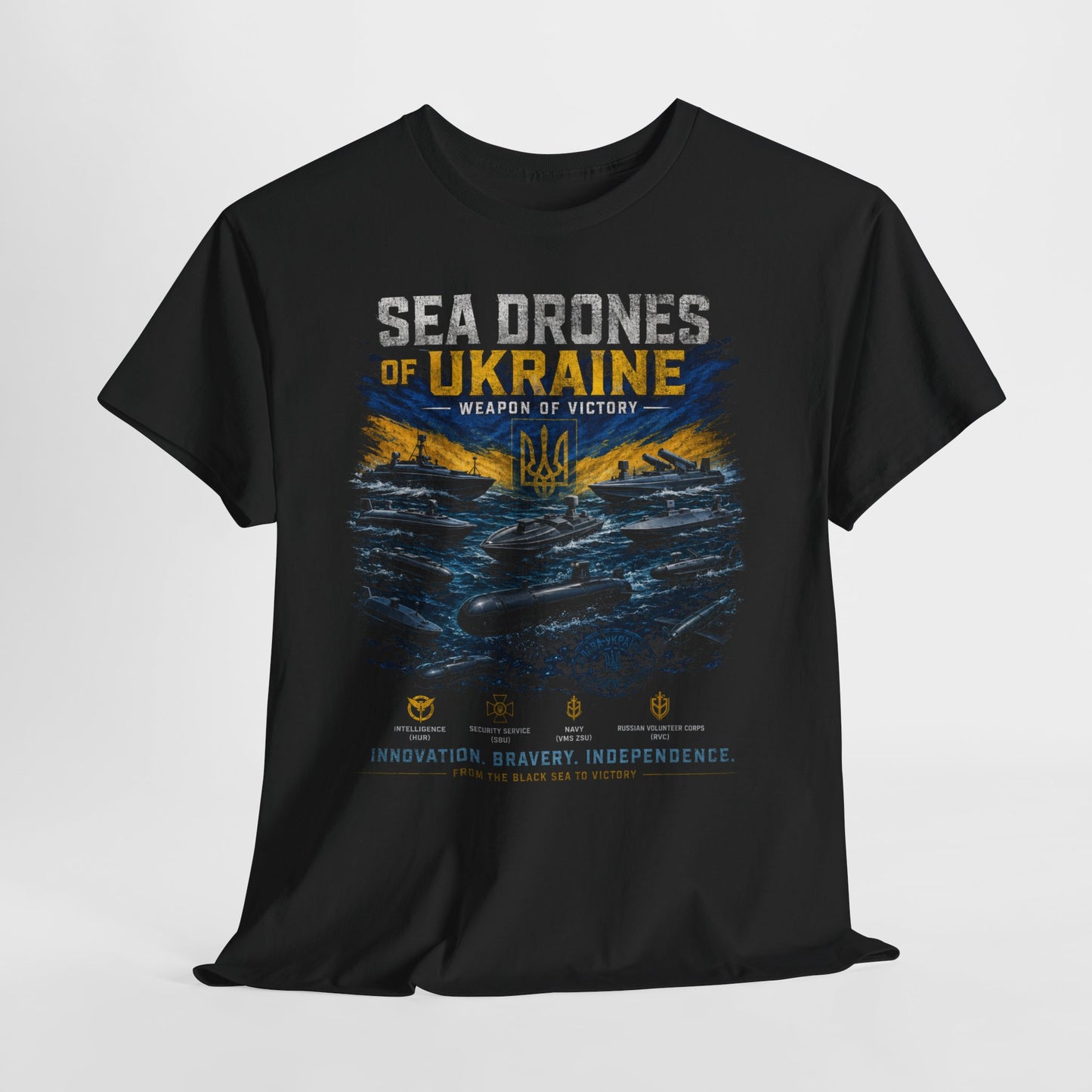 Sea Drones of Ukraine Heavy Cotton Tee