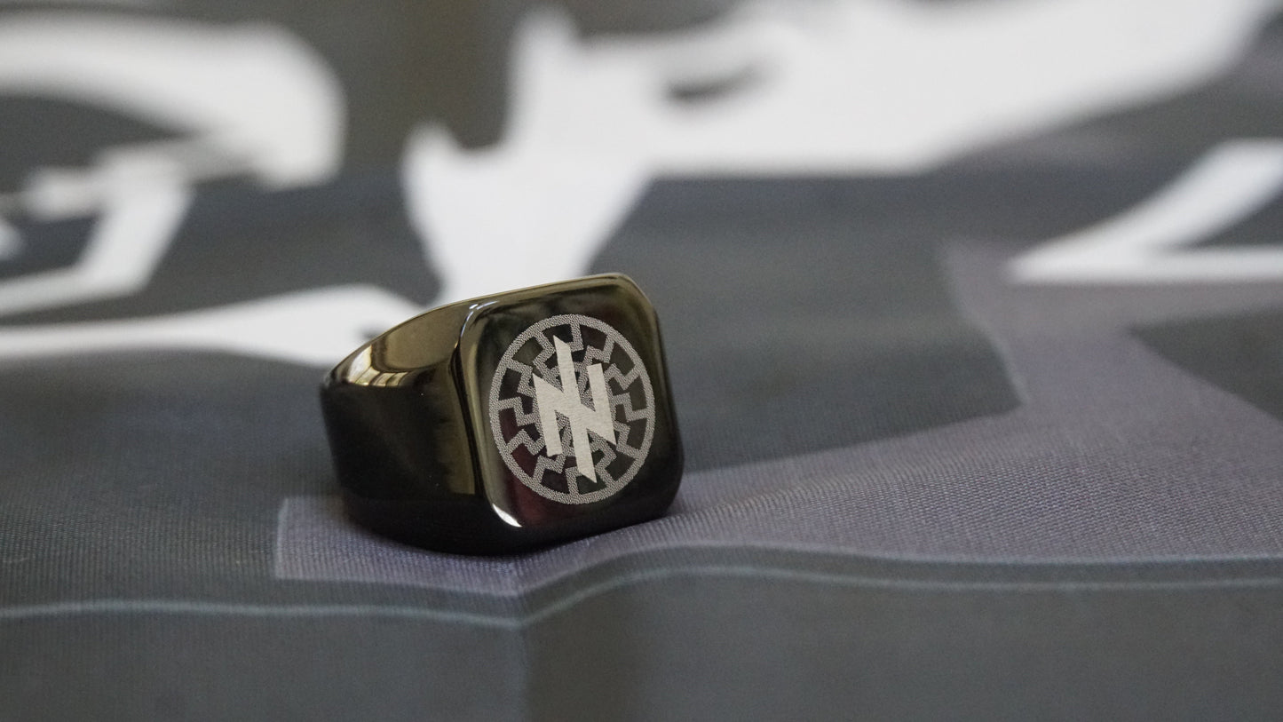 Ukraine Man Military Ring Black Type One N Blacksun