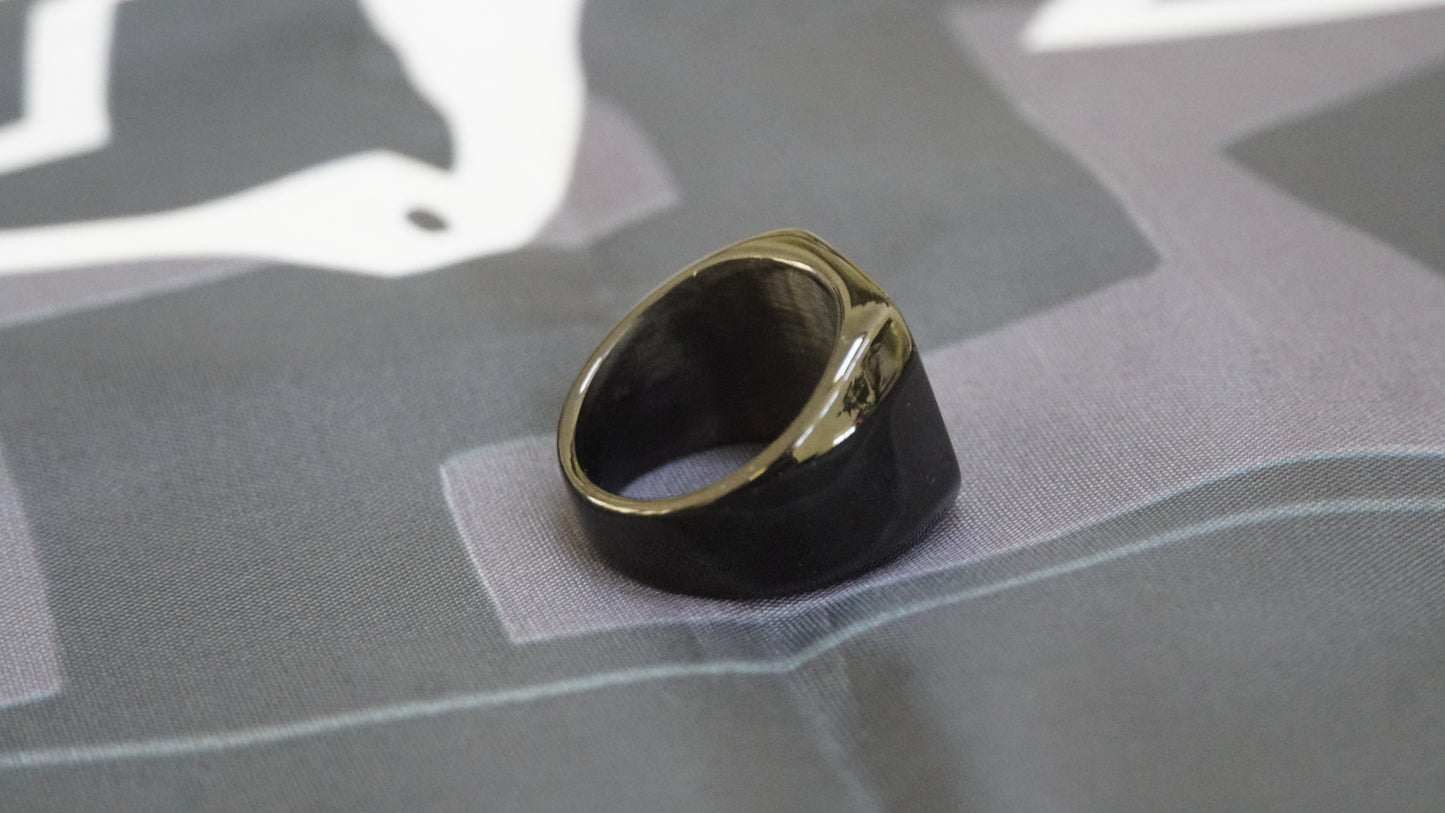 Ukraine Man Military Ring Black Type Three Idea of The Nation