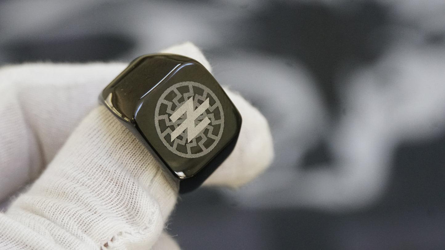 Ukraine Man Military Ring Black Type One N Blacksun