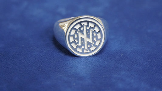 Ukraine Man Military 925 Sterling Silver Ring AZOV Idea of Nation BlackSun