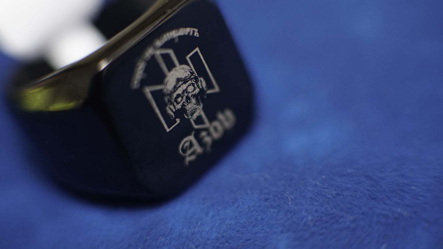 Ukraine Man Military Black Ring AZOV Heroes Never Die