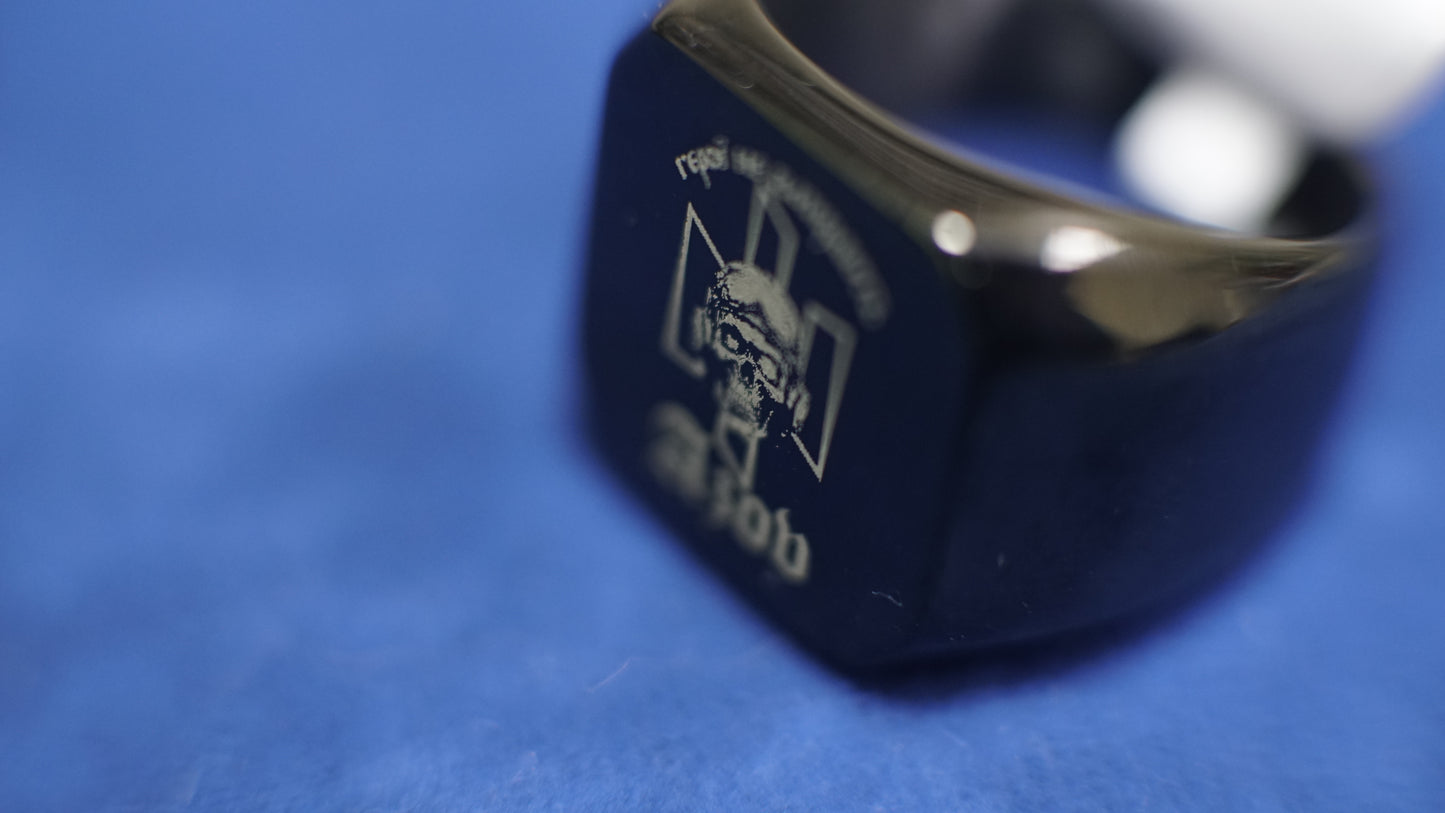 Ukraine Man Military Black Ring AZOV Heroes Never Die