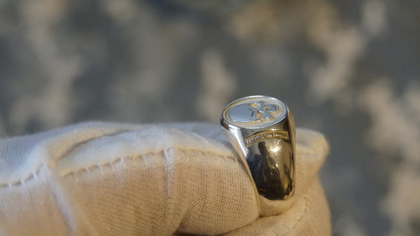 Ukraine Man Military 925 Sterling Solid Silver Ring Ukraine or Death