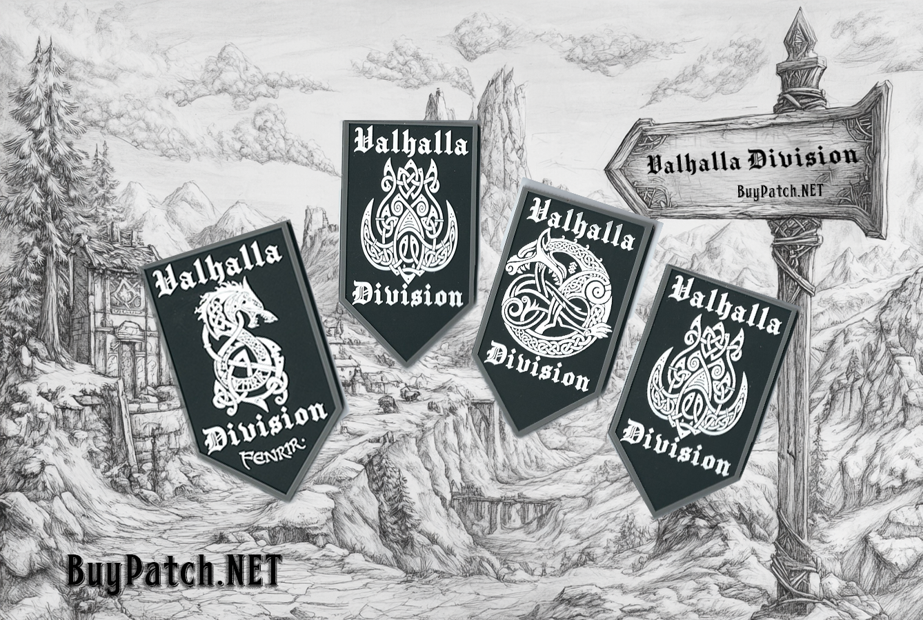 Valhalla Division Viking Symbols PVC Dragon, Wolf, Boar, Cat Tactical Morale Patch