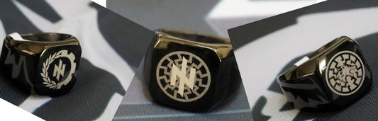 Ukraine Man Military Ring Black Type Two Werewolf Blacksun