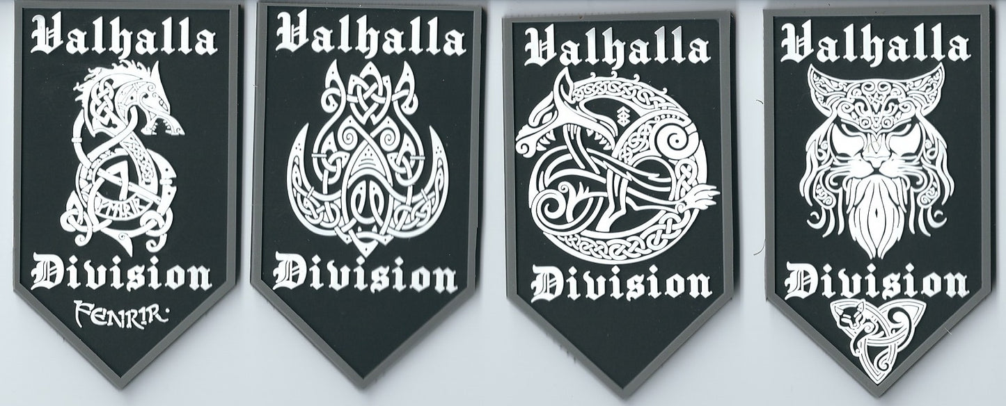 Valhalla Division Viking Symbols PVC Dragon, Wolf, Boar, Cat Tactical Morale Patch