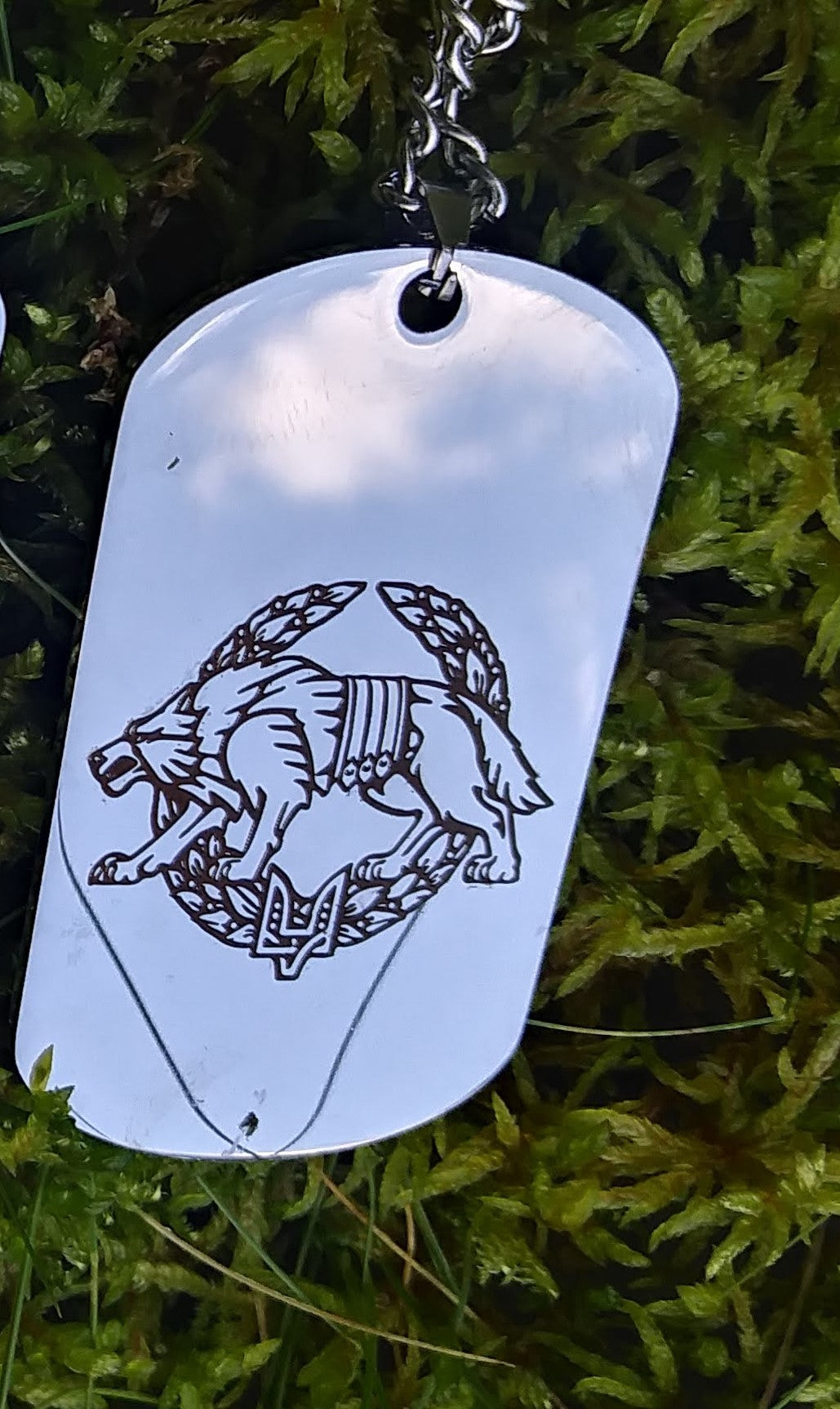 Stainless Steel Ukrainian Military Army Dog Tag ID Amulet Necklace Obereg