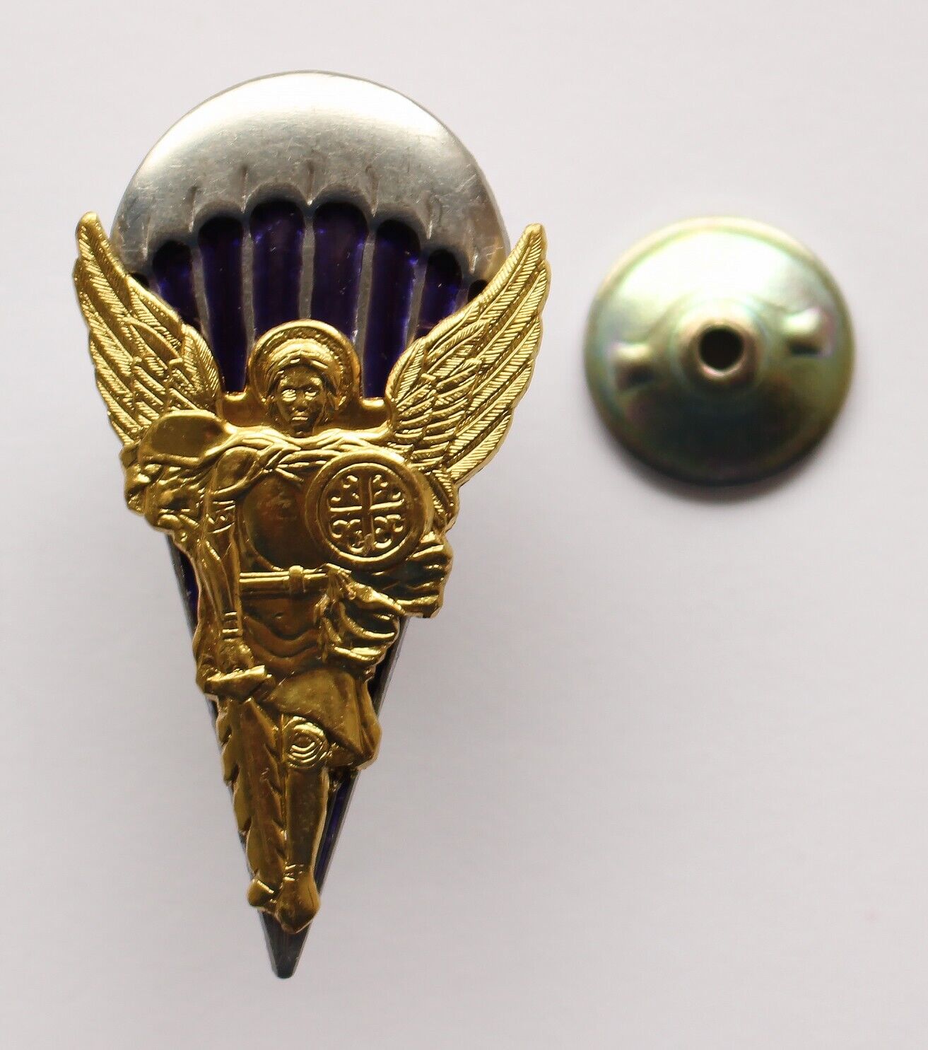 UKRAINIAN ARMY BADGE Paratroopers Airborne Troops Medal Skydiver Archangel Michael VDV Gold Silver