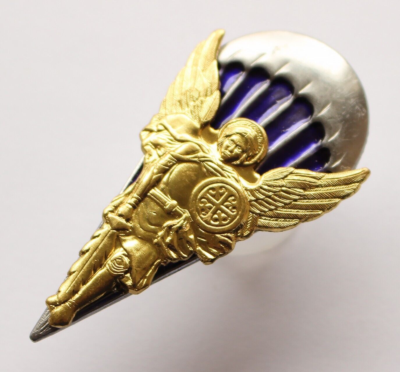 UKRAINIAN ARMY BADGE Paratroopers Airborne Troops Medal Skydiver Archangel Michael VDV Gold Silver