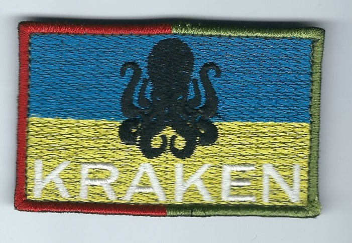 ARMY of UKRAINE UKRAINIAN BATTALION UNIT AZOV KRAKEN FLAG REGIMENT TACTICAL MORALE PATCH