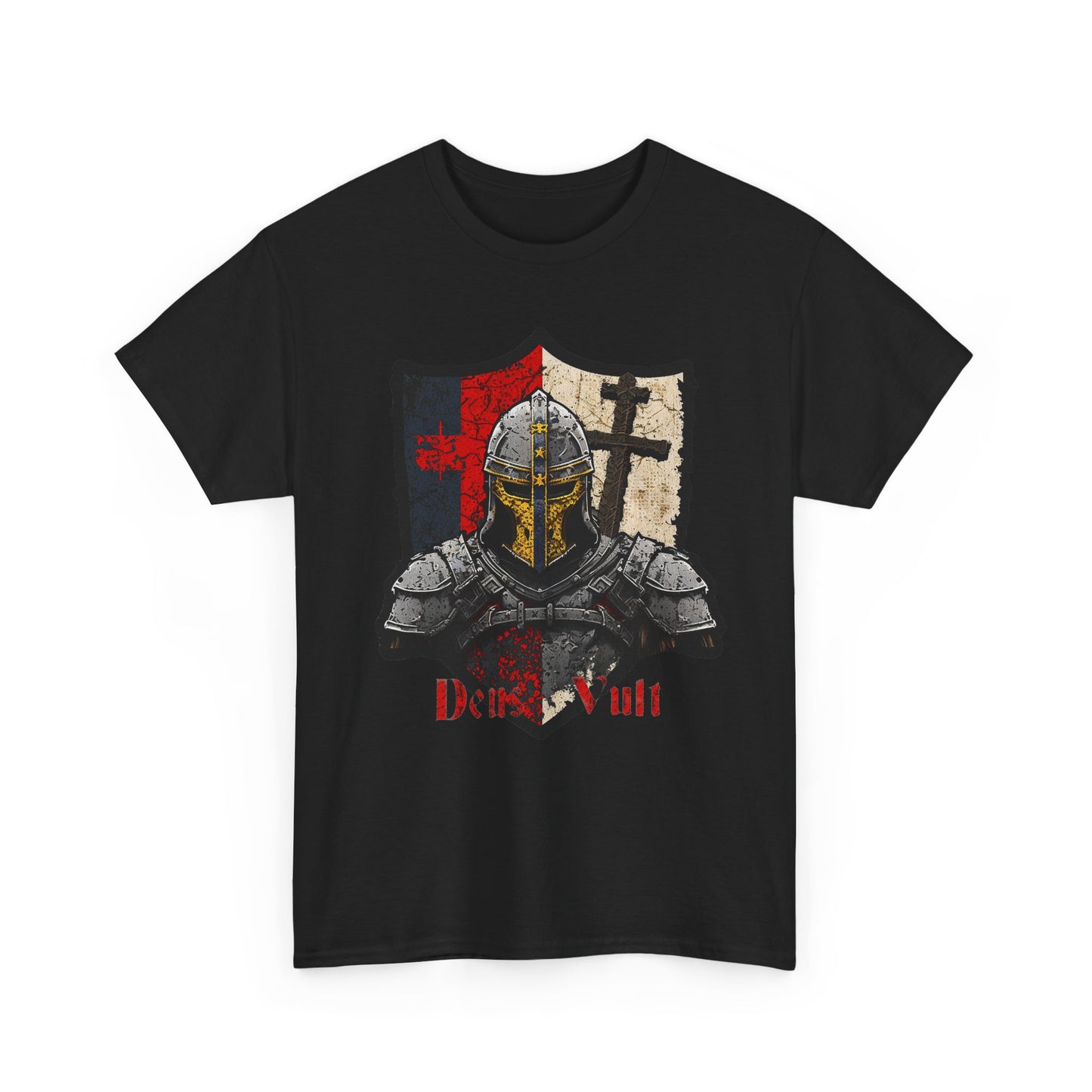 Knight Shield T-Shirt — Crusader Templar Deus Vult