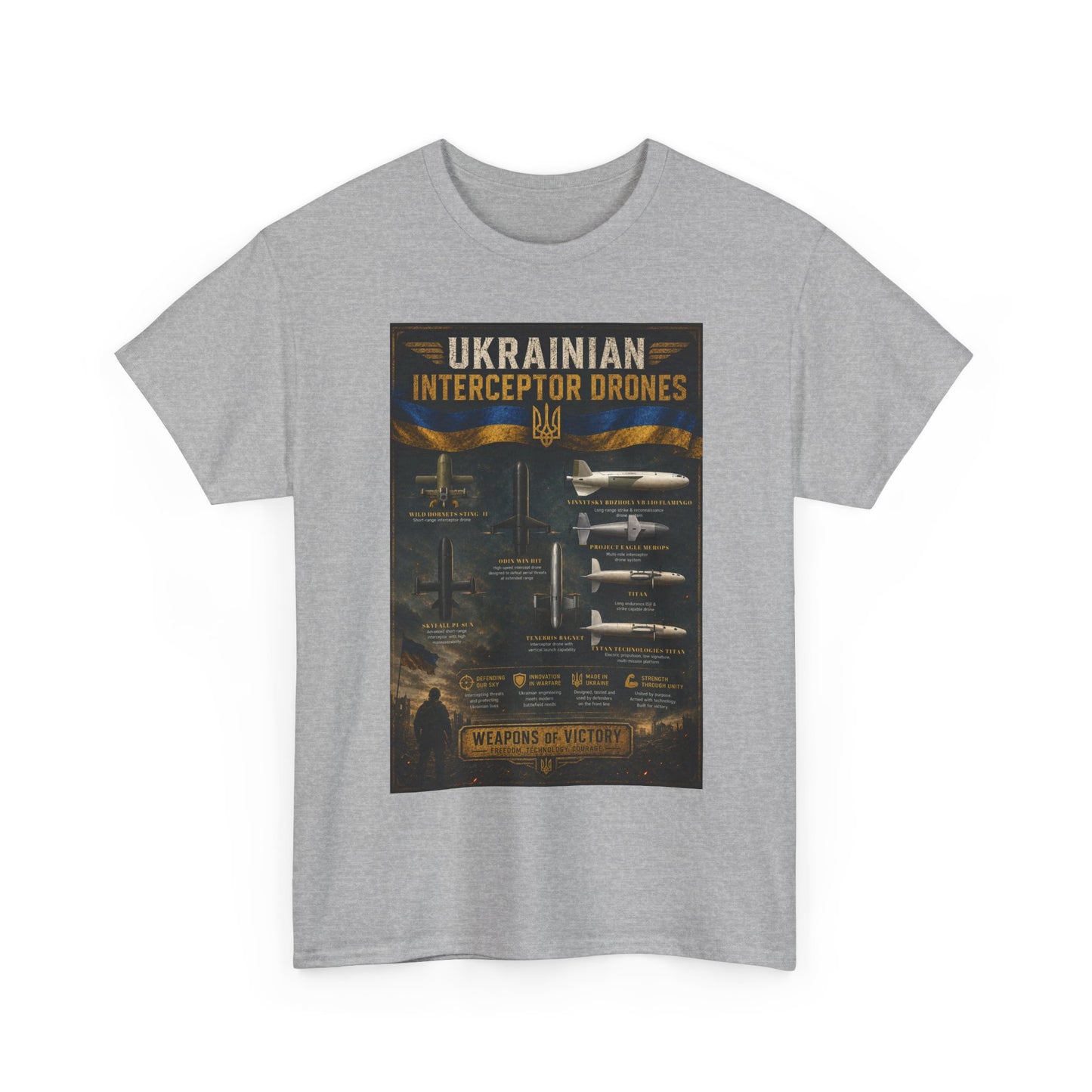 Ukrainian Interceptor DronesHeavy Cotton Tee
