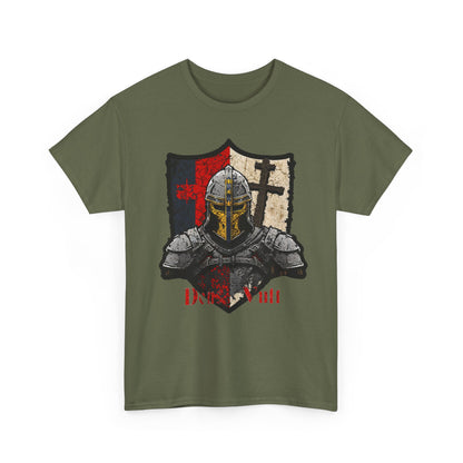 Knight Shield T-Shirt — Crusader Templar Deus Vult