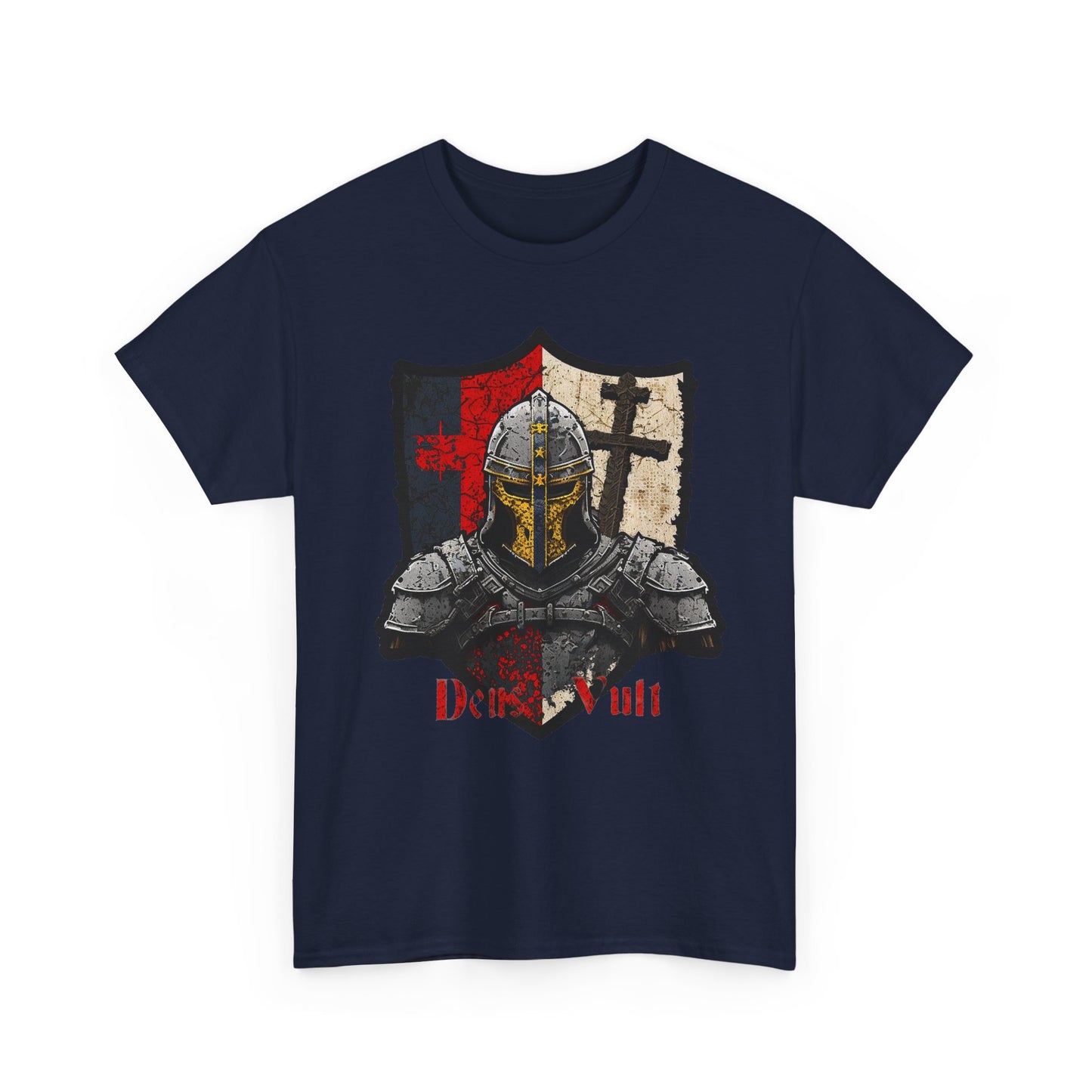 Knight Shield T-Shirt — Crusader Templar Deus Vult