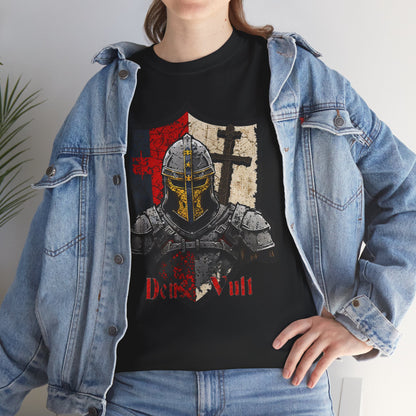 Knight Shield T-Shirt — Crusader Templar Deus Vult