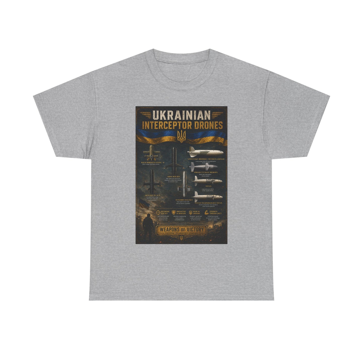Ukrainian Interceptor DronesHeavy Cotton Tee
