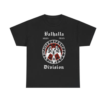 Valhalla Division Odin Raven, Viking  Unisex Heavy Cotton Tee