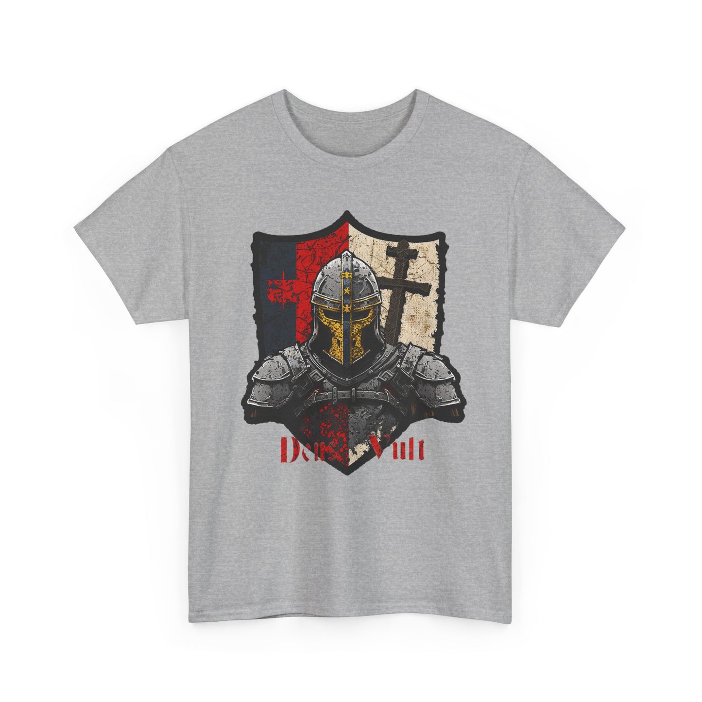 Knight Shield T-Shirt — Crusader Templar Deus Vult