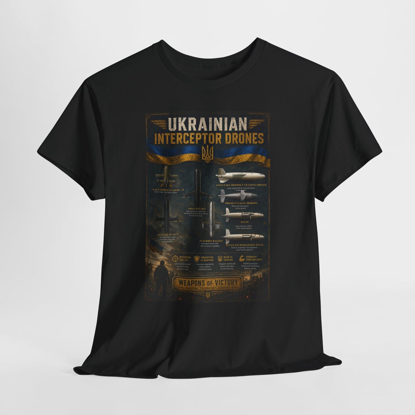 Ukrainian Interceptor DronesHeavy Cotton Tee