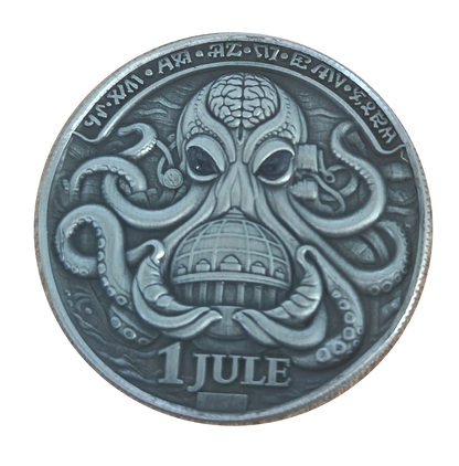 1 JULE · FIRST CONTACT — DEEP SEA EXCHANGE ART ARTIFACT First Coin 1870