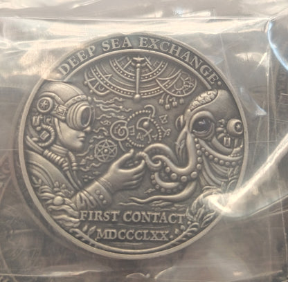 1 JULE · FIRST CONTACT — DEEP SEA EXCHANGE ART ARTIFACT First Coin 1870