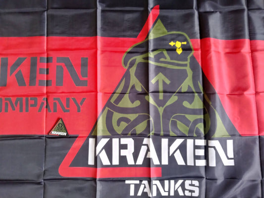 KRAKEN TANK, Artilery, FPV, Drone Company Flag Banner 3rd Assault Brigade