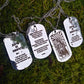 Stainless Steel Ukrainian Military Tactical Lucky Protective Amulet Dog Tag