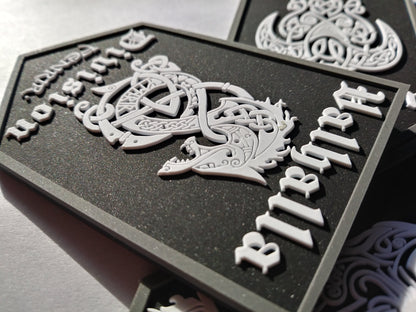 Valhalla Division Viking Protect Symbols PVC  Dragon, Wolf, Boar, Cat Tactical Morale Patch