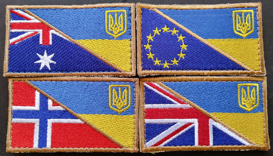 INTERNATIONAL Legion (Ukraine)  Ukraine War Flag patch Velcro