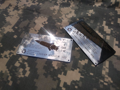 Army Gift Keychain Sign Made from Downed Russian Missle Kinzhal Kh-47 from Kyiv of Ukraine