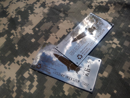 Army Gift Keychain Sign Made from Downed Russian Missle Kinzhal Kh-47 from Kyiv of Ukraine