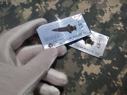 Army Gift Keychain Sign Made from Downed Russian Missle Kinzhal Kh-47 from Kyiv of Ukraine