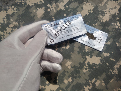 Army Gift Keychain Sign Made from Downed Russian Missle Kinzhal Kh-47 from Kyiv of Ukraine