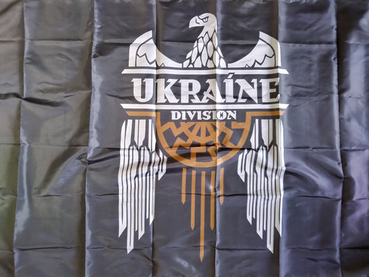 Ukraine Division Eagle Flag Banner Black Sun