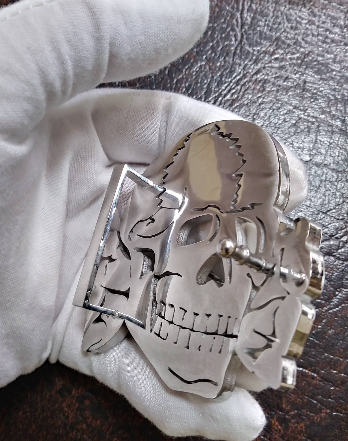 Brutal Belt Buckle Stainless steel Totenkorpf Skull