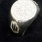 Ukraine Man Military 925 Sterling Silver Ring Werewolf BlackSun III Brigade 3 sides