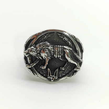 Ukraine Special Operation Forces Ring Glory to Ukraine, Heroes Glory, Silver Plated Steel Size 10