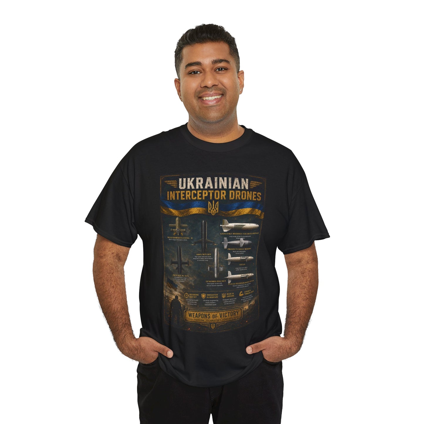 Ukrainian Interceptor DronesHeavy Cotton Tee