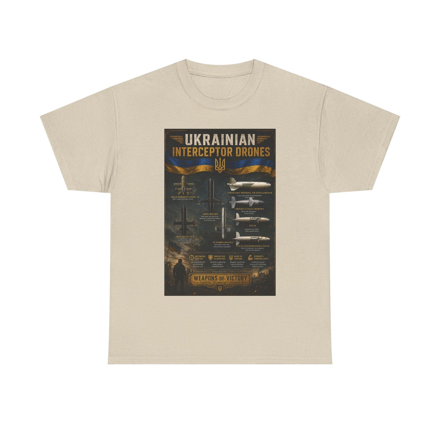 Ukrainian Interceptor DronesHeavy Cotton Tee