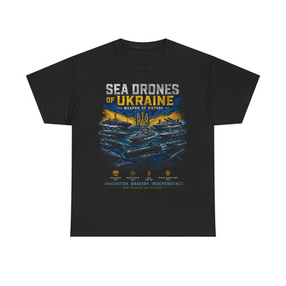 Sea Drones of Ukraine Heavy Cotton Tee