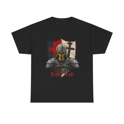 Knight Shield T-Shirt — Crusader Templar Deus Vult