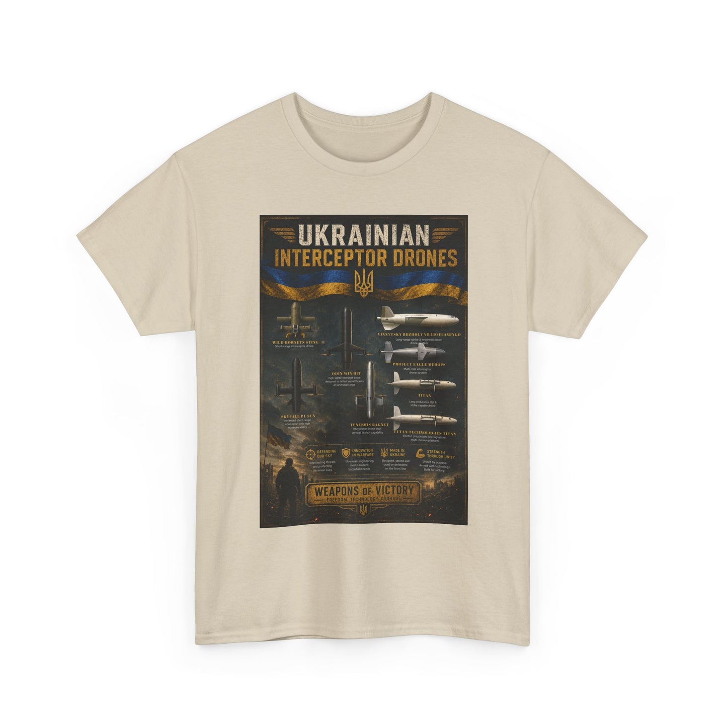 Ukrainian Interceptor DronesHeavy Cotton Tee