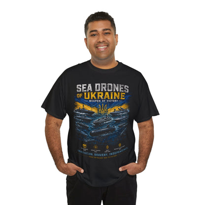Sea Drones of Ukraine Heavy Cotton Tee