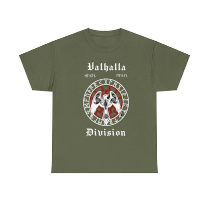Valhalla Division Odin Raven, Viking  Unisex Heavy Cotton Tee