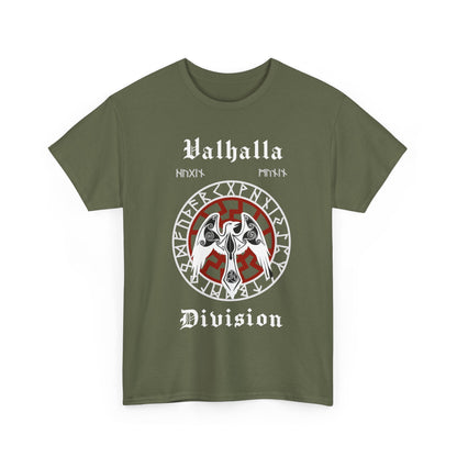 Valhalla Division Odin Raven, Viking  Unisex Heavy Cotton Tee